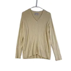 J6135 MORGAN レディース91-165 イエロー Vネック ニット