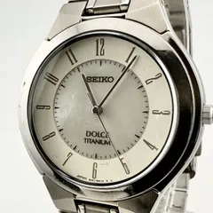 SEIKO 8J41-6180 セイコー DOLCE ドルチェ　TITANIUM チタニウム　メンズ　ボーイズ　腕時計 稼働品 電池交換済【D423】