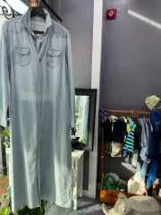 デニム ロング丈ワンピース