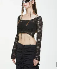 gateless ゲートレス クロシェ クロップドTシャツ