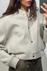 ザラ レディース クロップド ブルゾン ジャケット