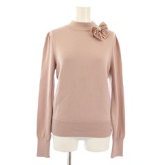 ルネ Rene 21年製 リボン付きウールニットトップ セーター ハイネック 長袖 34 ピンク 6142160 /TK