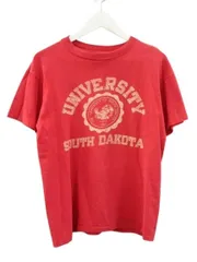 チャンピオン CHAMPION 80s トリコタグ プリントTシャツ カレッジプリント USA製 SOUTH DAKOTA ヴィンテージ レッド M