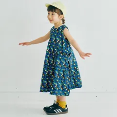 p.premier 総柄パラソルフレアワンピース ネイビーブルー 80 90 120㎝ 子供服 ワンピース P317015のサムネイル