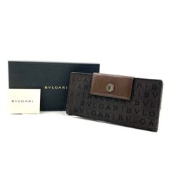 極美品】BVLGARI ブルガリ ロゴマニア 長財布 ブラウンレザー - メルカリ