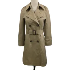 ユナイテッドアローズ UNITED ARROWS コート トレンチ ダブル ミドル ベルト ライナー 無地 長袖 34 ベージュ