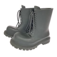BALENCIAGA】ステロイドブーツ レースアップ ラバー 44 - メルカリ