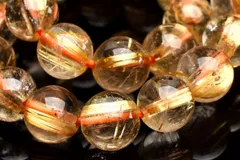 【１点物】AA+☆黄金針 ゴールドタイチンルチルクォーツ　7.5mm　ブレスレット パワーストーン 天然石 _U9664