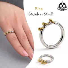 ステンレス 指輪 リングピアス チャーム ユニセックス デザインリング 金属アレルギー つけっぱなし サージカルステンレス