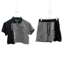 パーリーゲイツ　レディースゴルフアパレル　セットアップ　ポロシャツ　ミニスカート　サイズ0　チェック　女性用　ウェア　PEARLY GATES