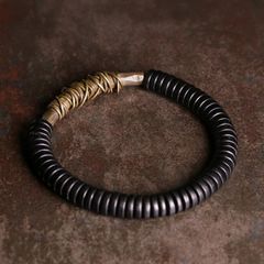 ブレスレット 南アフリカ H.P.France ハンドメイド Zulu族 ワイヤ 