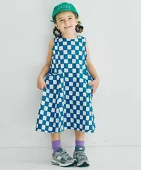 p.premier 総柄パラソルフレアワンピース ブルー 80㎝ 120㎝ 子供服 ワンピース P317015のサムネイル