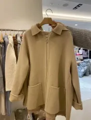 ヘリンボーン フード ハンドメイドコート ROEM ダウン