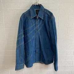 NICOLE CLUB FOR MEN ニコルクラブフォーメン 08-2-802170 トルネード ロングスリーブ デニムシャツ 長袖 トップス インディゴ【中古】 メンズ