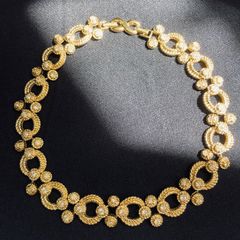 37ヴィンテージ DORLAN ゴールド クリスタル装飾 ネックレス - メルカリ