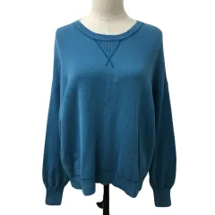 チャオパニック ティピー CIAOPANIC TYPY スウェット トレーナー ニット プルオーバー ラウンドネック 無地 長袖 ONE 水色 青 ライトブルー ブルー