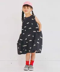 p.premier 総柄パラソル フレア ワンピース ブラック 80 90 100㎝ 子供服 ワンピース P317015のサムネイル