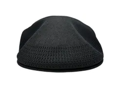 KANGOL (カンゴール) TROPIC 504 VENTAIR ハンチング ベレー帽 メッシュ 0290BC L ブラック×ゴールド メンズ/028