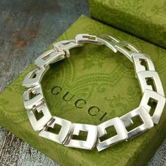 希少】グッチ トムフォード期 フィッシュプレート ブレスレット Ag925