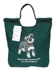 【新品】 SOBIA (ソビア) アニマル刺繍コード トートバッグ レディース シュナウザー 犬 623-7736 グリーン 雑貨/028