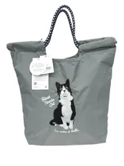 【新品】 SOBIA (ソビア) アニマル刺繍コード トートバッグ レディース ハチワレ 猫 623-7737 グレー 雑貨/028