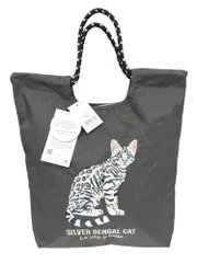 【新品】 SOBIA (ソビア) アニマル刺繍コード トートバッグ レディース ベンガル 猫 623-7732 ダークグレー 雑貨/028