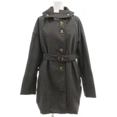 ダブルクローゼット w closet 美品 コート ミドルハーフ丈 F グレー スタンドカラー /NL ■ECG003