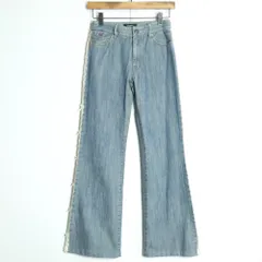 【美品】インゲボルグ★ミニリボン&レース♪ジーンズ デニムパンツ サイズSS 青系 無地 z18928のサムネイル