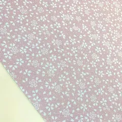 【和柄両面プリント】 桜/鮫小紋 紫/水色 ポリエステルちりめん生地 50cm巾×5m