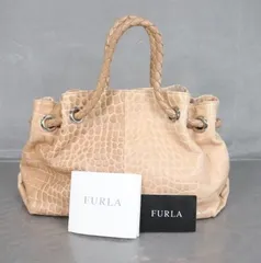 FURLA フルラ ハンドバック クロコ型押しレザー 巾着型 レディース カバン バッグ _EFU_D0203-F00E