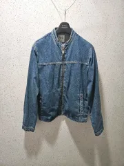 M) ザラ インディゴ デニム ブルゾン ジャケット 6688 316 リラックスフィット