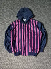 80s PUMA PUMA(プーマ) ストライプ ヴィンテージ フード付き ジップアップパーカー （ 105 ー 108 ）