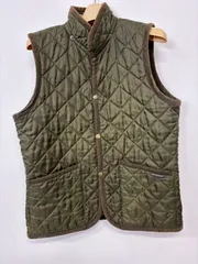LAVENHAM ラベンハム キルティングベスト M 英国製 オリーブ 美品 秋冬定番 人気モデル