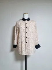 BL345 ドット ブラウス