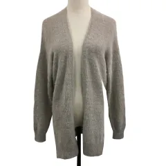 テチチ Te chichi TERRASSE カーディガン ニット 前開き シャギー ナイロン 無地 長袖 F ベージュ グレー