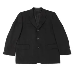 コムデギャルソン オムCOMME des GARCONS HOMME ウールギャバ3Bノッチドラペルジャケット 黒S