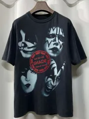 90 ' s KISS ワールドツアー 日焼け ヴィンテージ バンドTシャツ 半袖 Tシャツ