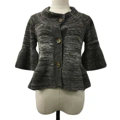 イエナ IENA カーディガン ニット ウール 七分袖 茶 ベージュ ブラウン