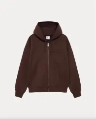 S STUSSY(ステューシー) x Nike(ナイキ） フード ジップアップ 茶色