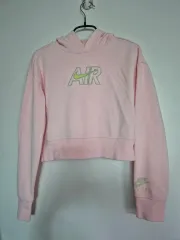 ナイキ AIR ピンク クロップド フードTシャツ