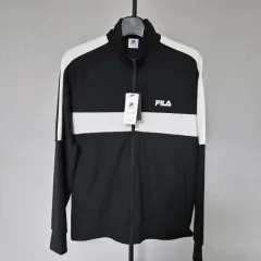 新品 FILA フィラ 105 ブラック アンド ホワイト トラック ジャケット M-ジャケット-176