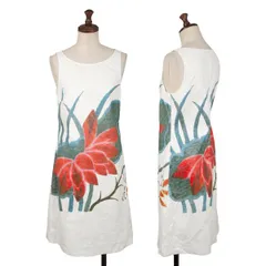 ヴィヴィアンタムVIVIENNE TAM ボタニカルプリントノースリーブチュニック 白赤緑M位のサムネイル