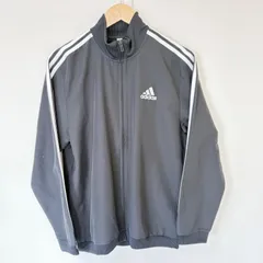 (^w^)b adidas アディダス トラックジャケット ジャージ ロゴ刺繍 ポリエステル100% 羽織り シンプル 定番 スポーツMIX トレーニング 運動 タウンユース ブラック 黒 メンズ サイズMのサムネイル