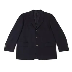 コムデギャルソン オムCOMME des GARCONS HOMME ウールギャバ3Bノッチドラペルジャケット 紺S