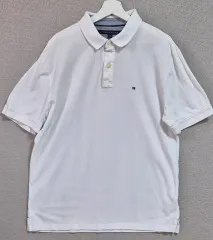 XL (105) Tommy Hilfiger トミーヒルフィガー 白 PK 半袖Tシャツ