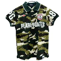 パーリーゲイツ　レディースゴルフアパレル　半袖ポロシャツ　サイズ0　カモフラ柄　女性用　ウェア　PEARLY GATES