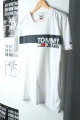 （ XL ） Tommy Hilfiger(トミーヒルフィガー) 半袖 Tシャツ 白 オールドスクール- 14A61