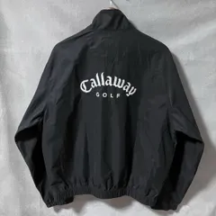 Callaway GOLF キャロウェイ ポリエステル 刺繍ロゴ スイングトップ ブルゾン ジャケット size.LL ブラック 大きいサイズ ゴルフウェア