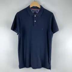 Tommy Hilfiger(トミーヒルフィガー) ネイビー 半袖 ポロTシャツ M 250820