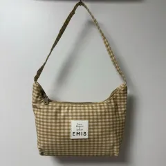 EMIS チェック HOBO BAG ベージュ